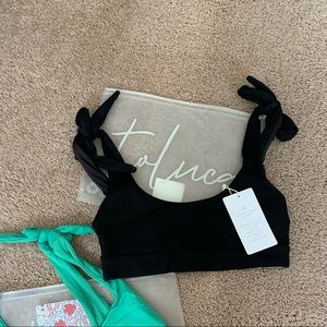 NWT Toluca Clara Swim Top (Black)